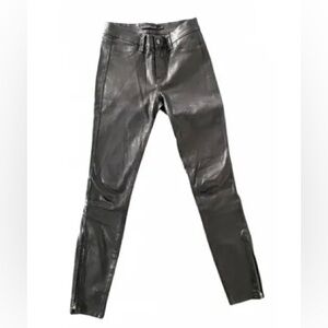 J BRAND L8001 Black
Mid-Rise Skinny Stretch
Leather Pants Size 25